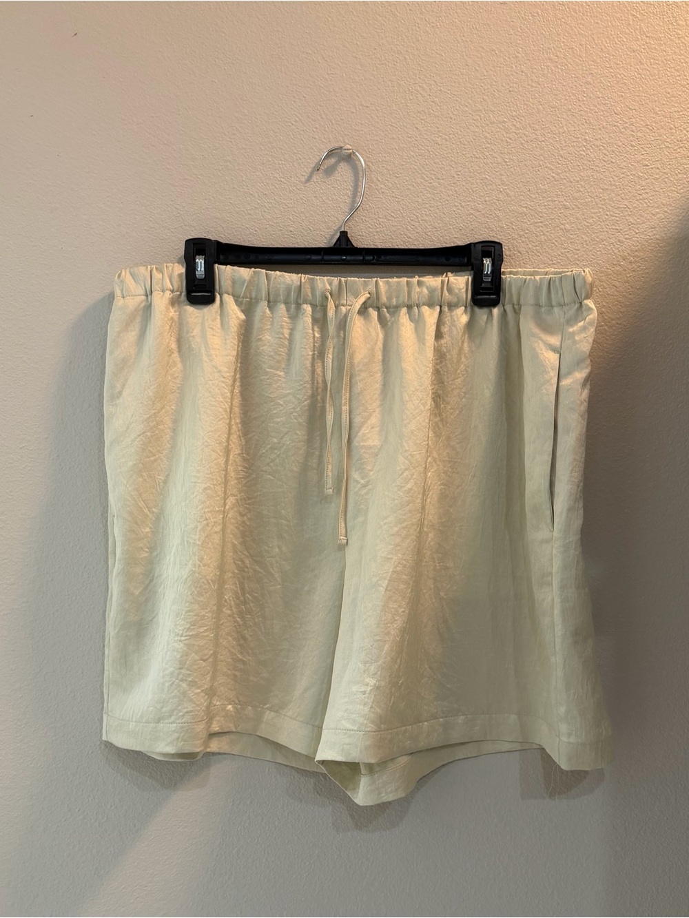 Madewell Cream Drawstring Linen-Blend Women’s Shorts